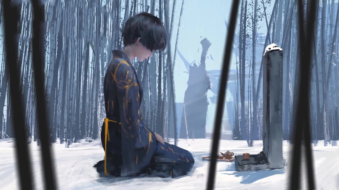 Jade Sitting In Front Of Grave Ghostblade HD Live Wallpaper For PC