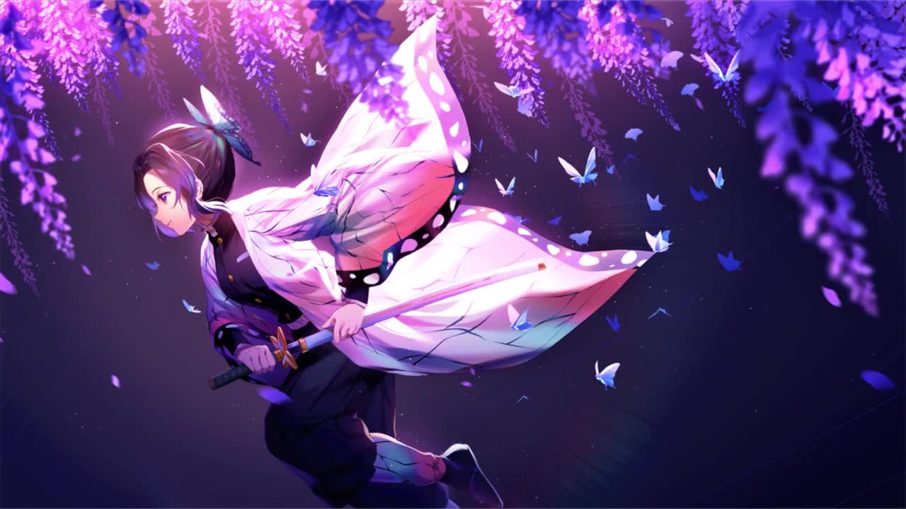 Shinobu Kochou Insect Hashira Kimetsu No Yaiba HD Live Wallpaper For PC