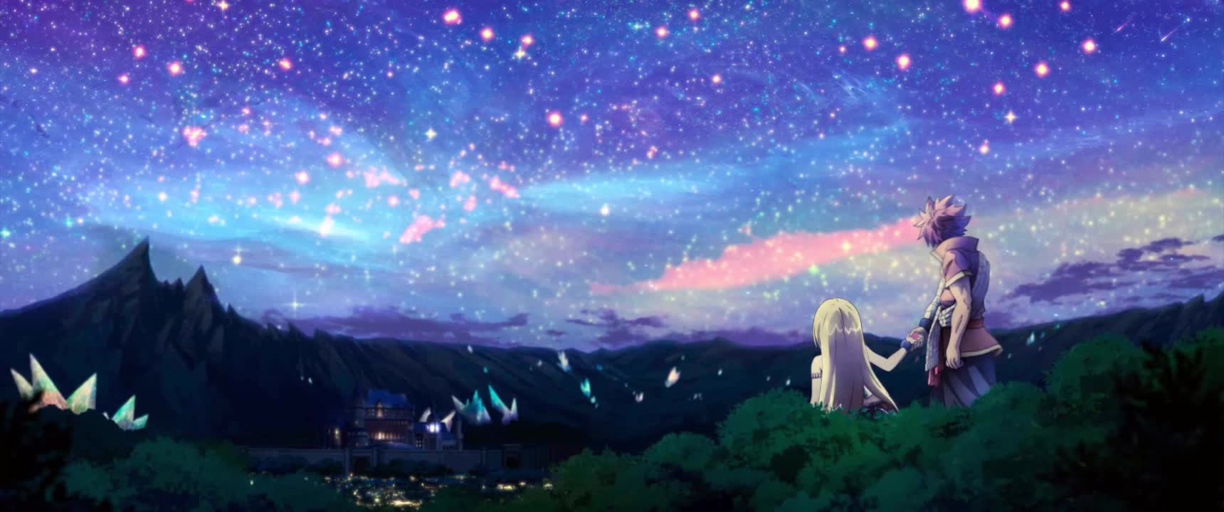 Natsu And Lucy Starry Night Sky Fairy Tail HD Live Wallpaper For PC