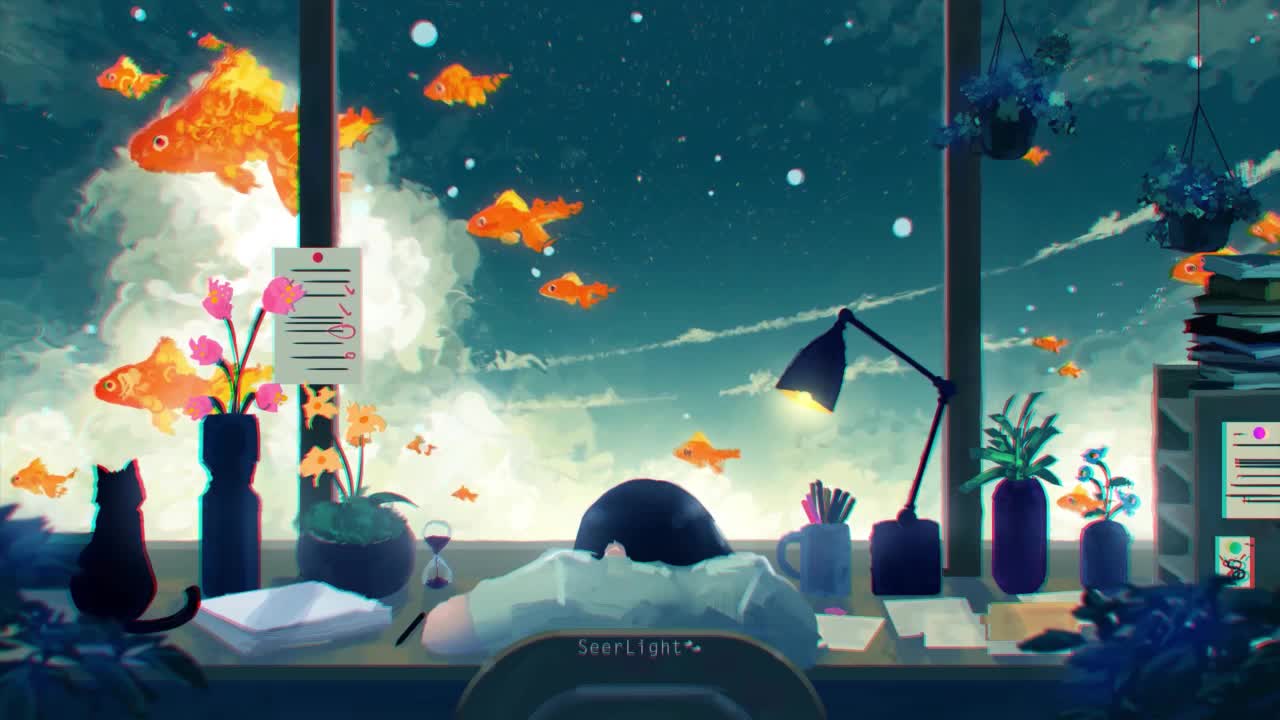 Anime Girl Falling Asleep On The Table HD Live Wallpaper For PC