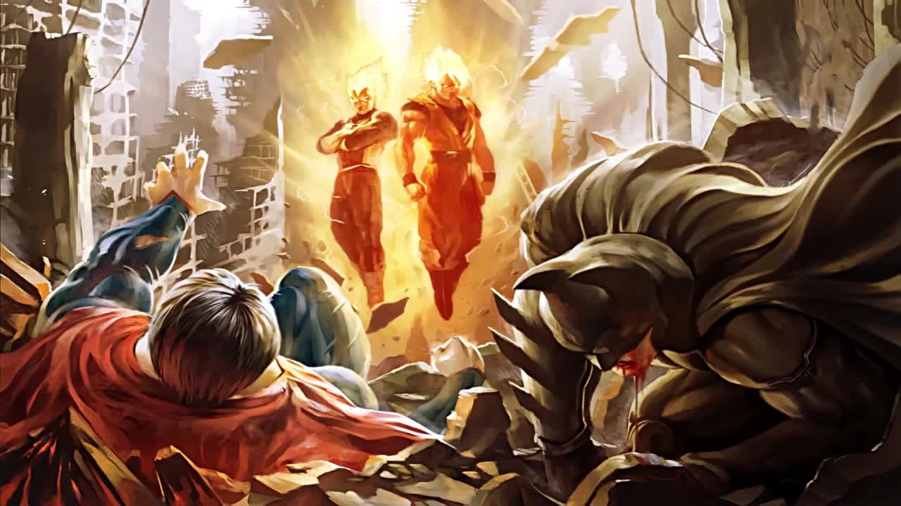Goku And Vegeta Vs Batman And Superman HD Live Wallpaper For PC