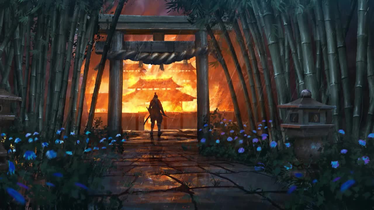 Burning Temple Sekiro Shadows Die Twice HD Live Wallpaper For PC