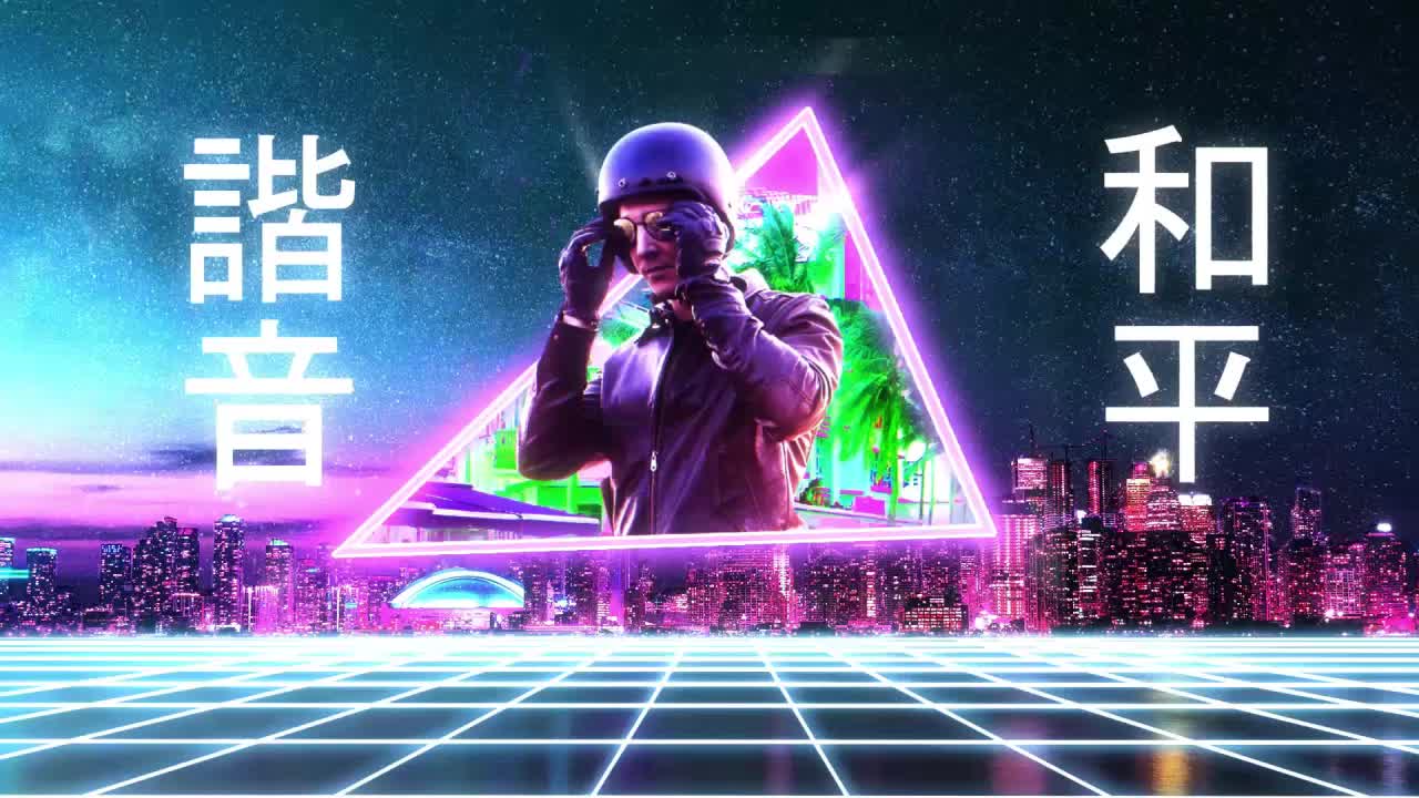 Biker Harmony Peace 86 Retrowave HD Live Wallpaper For PC