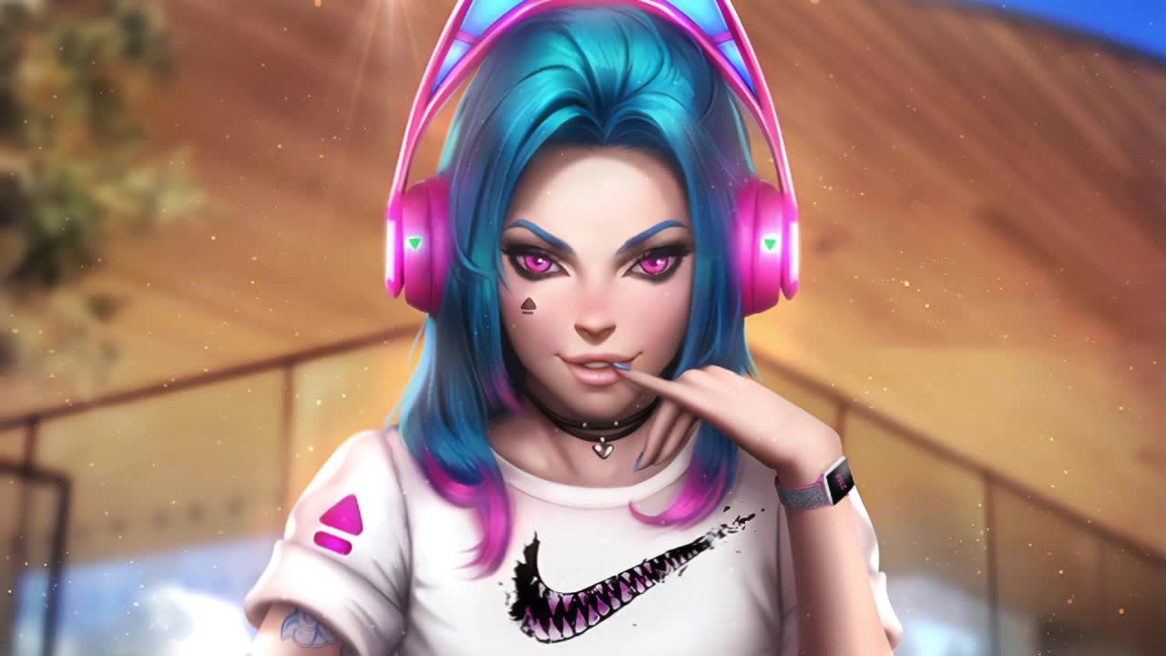 Jinx Headphones League Of Legends HD Live Wallpaper For PC