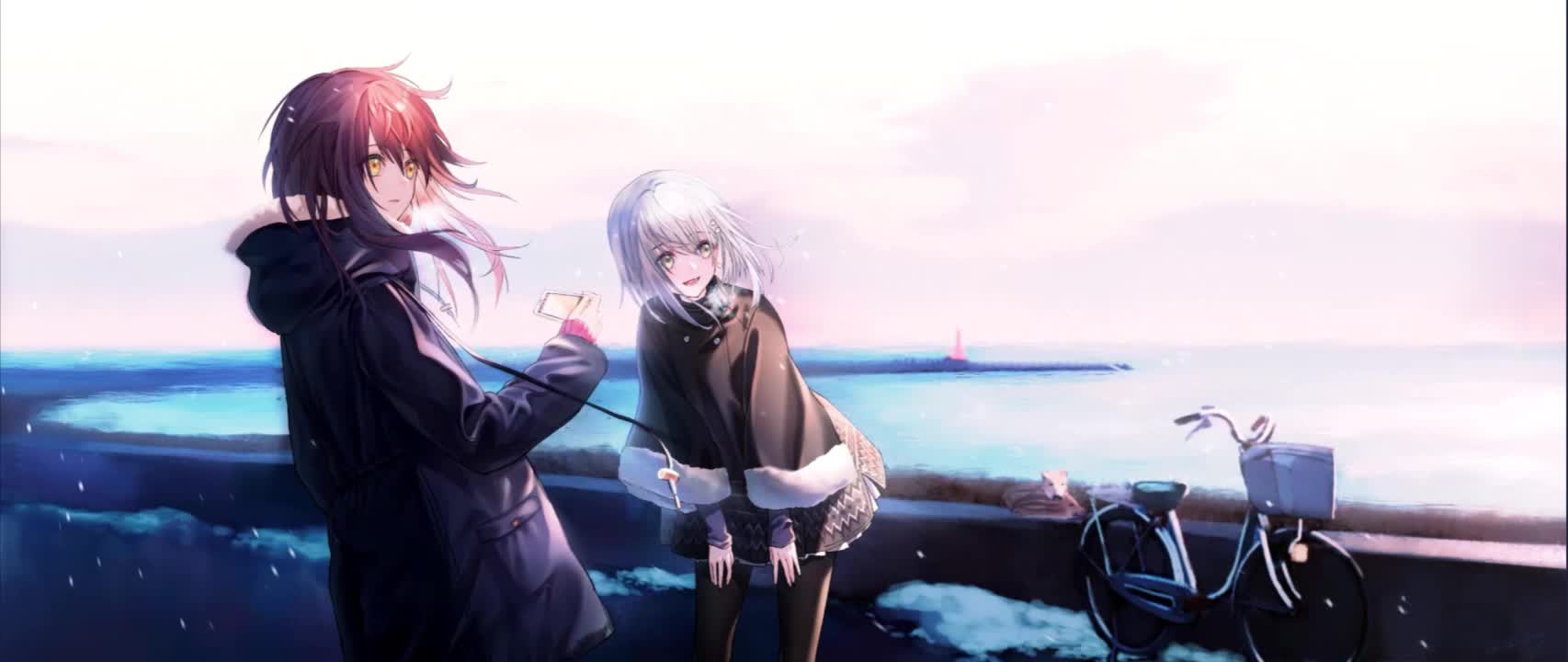 Anime Girl Taking Pictures HD Live Wallpaper For PC