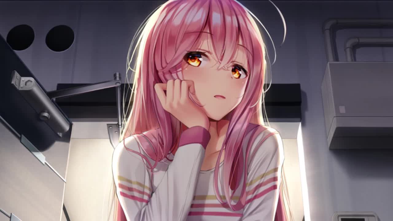 Anime Girl Thinking HD Live Wallpaper For PC