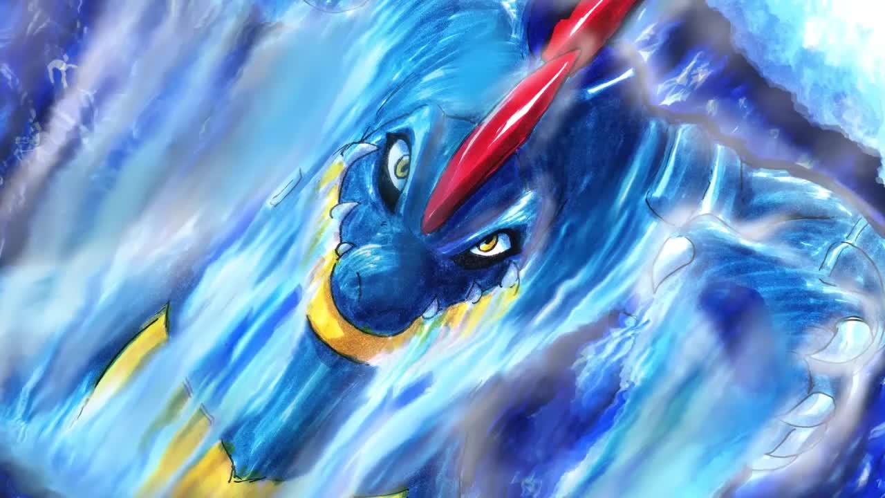 Feraligatr Uses Waterfall Pokemon HD Live Wallpaper For PC