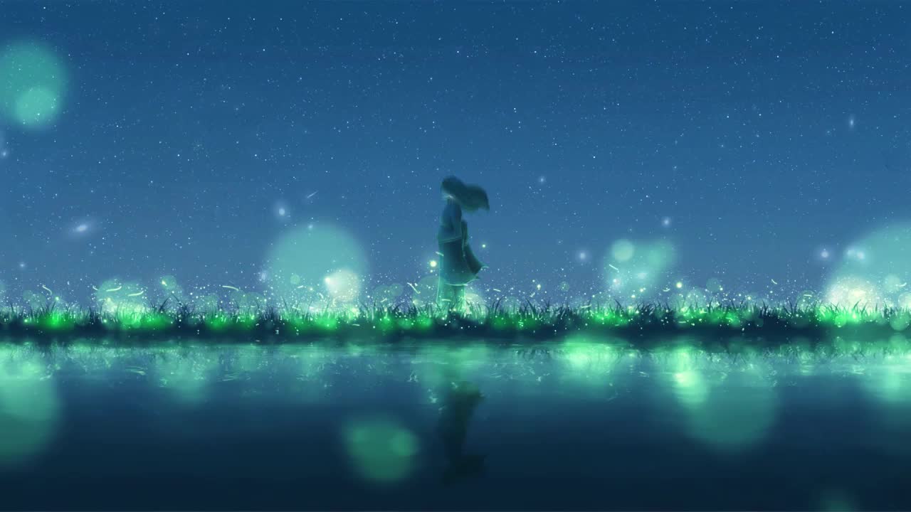 Anime Girl In The Field HD Live Wallpaper For PC