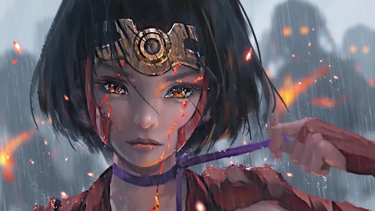 Mumei In The Rain Kabaneri Of The Iron Fortress HD Live Wallpaper For PC