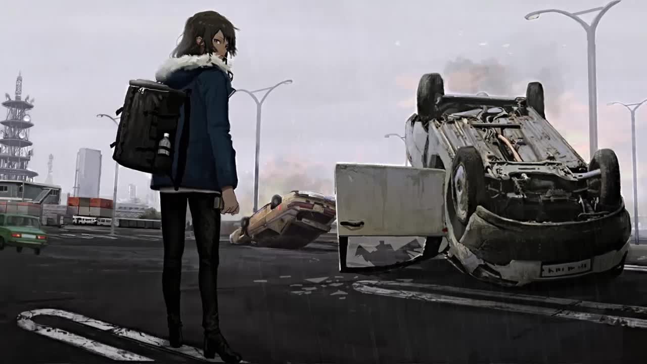 Anime Boy Smoking In The Rain HD Live Wallpaper For PC