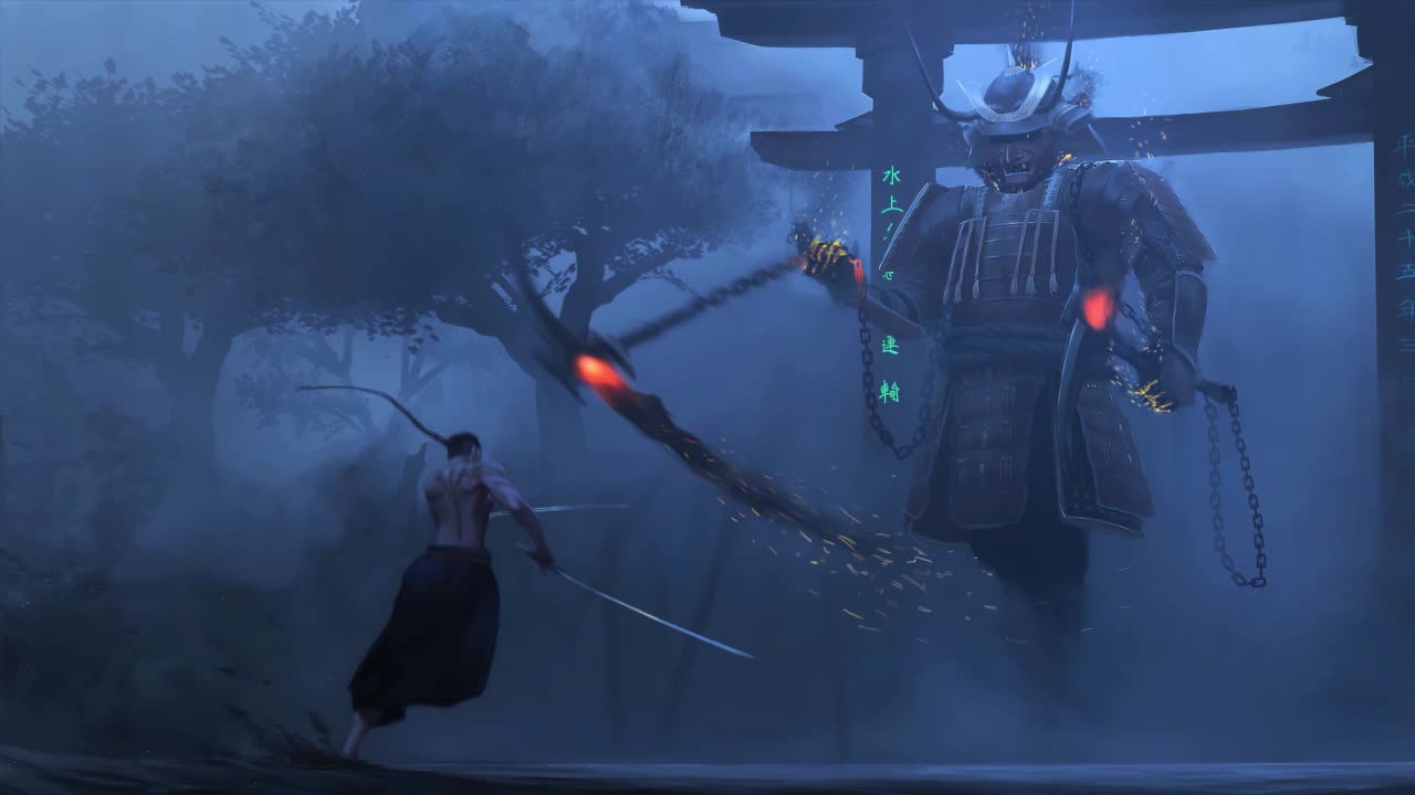 Samurai Boss Fight HD Live Wallpaper For PC