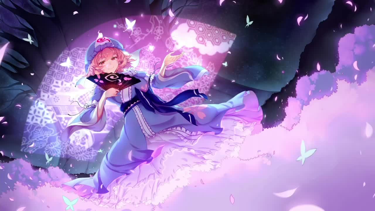 Saigyouji Yuyuko Butterfly Touhou HD Live Wallpaper For PC