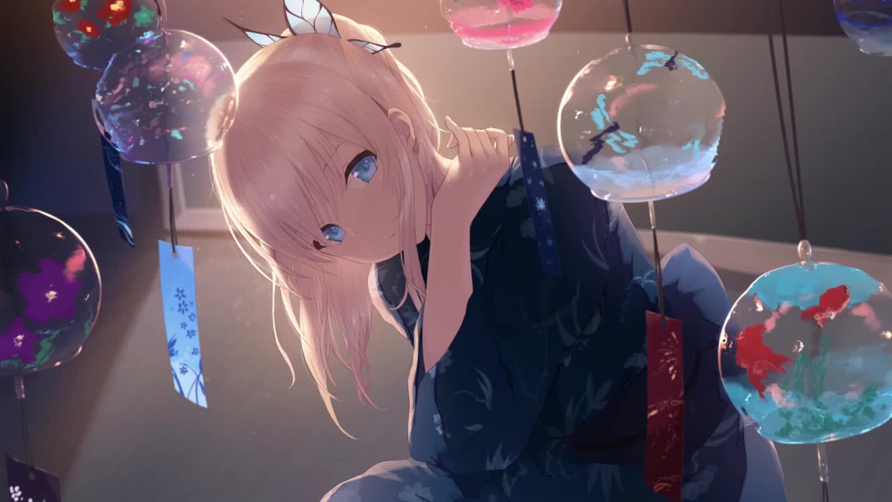Sena Kashiwazaki In Kimono Haganai I Dont Have Many Friends HD Live Wallpaper For PC