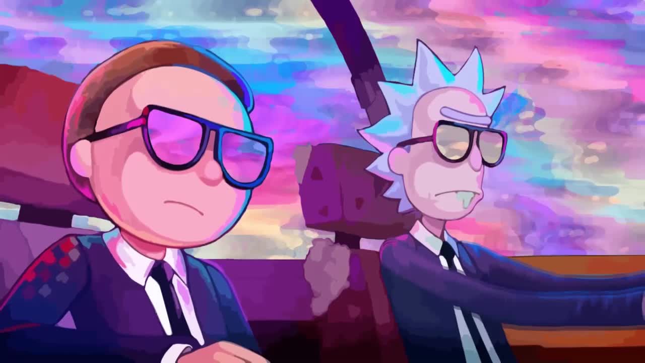Rick And Morty Riding Car HD Live Wallpaper For PC live wallpaper