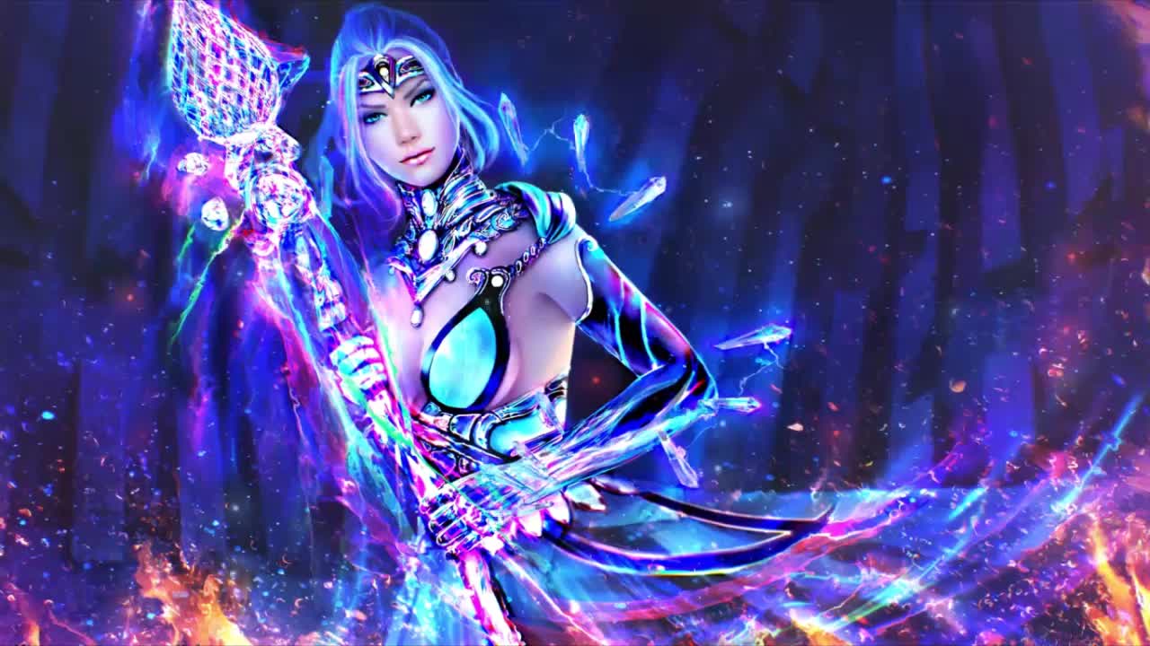 Fantasy Girl Wielding The Legendary Staff Bifrost Guild Wars 2 HD Live Wallpaper For PC