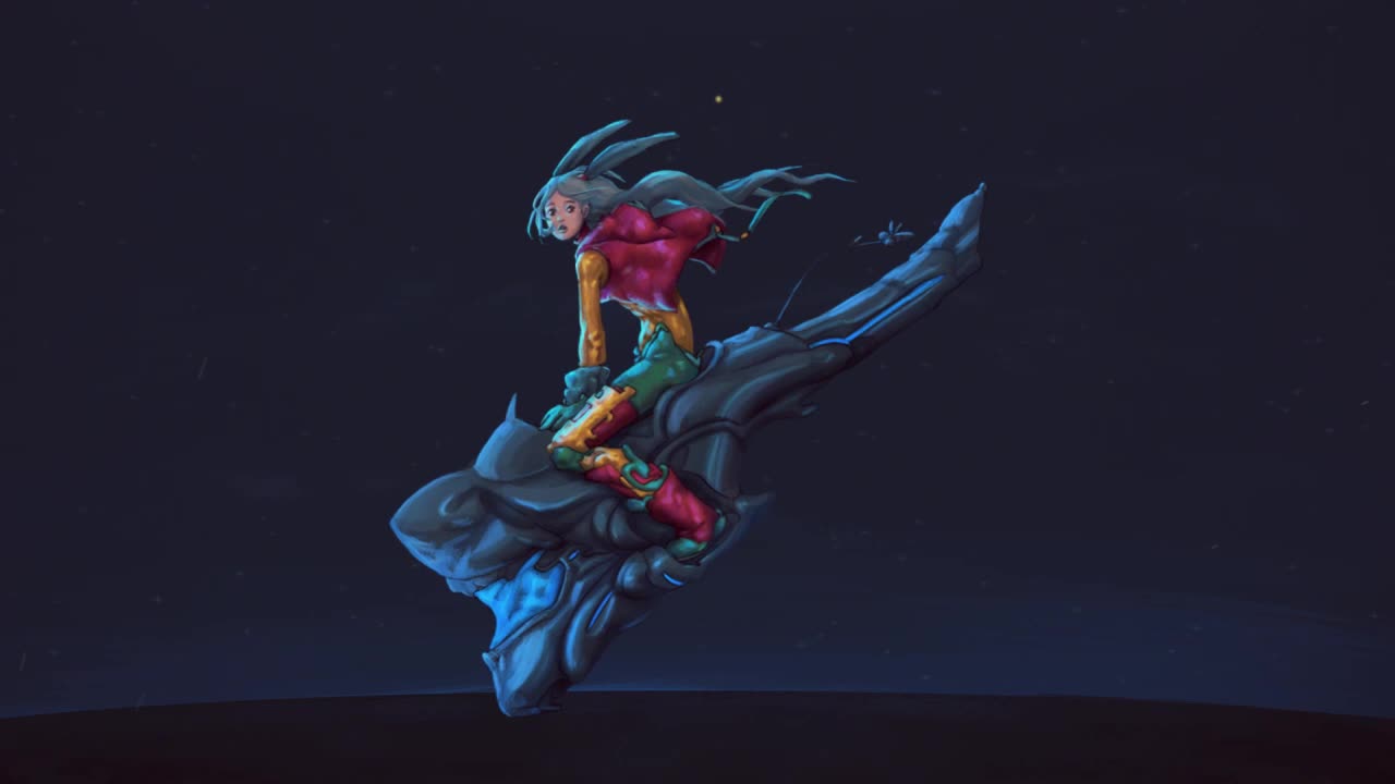 Fantasy Girl Riding A Monster In The Sky HD Live Wallpaper For PC