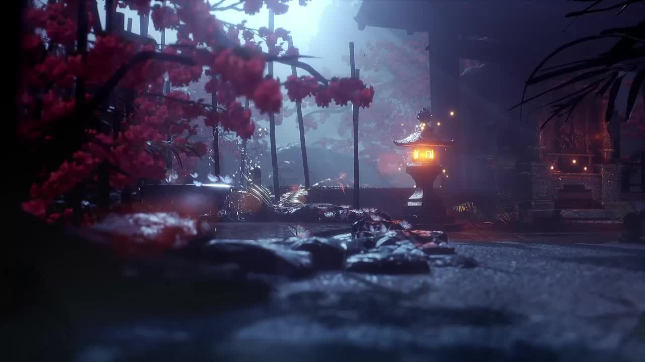 Garden Pond At Night HD Live Wallpaper For PC