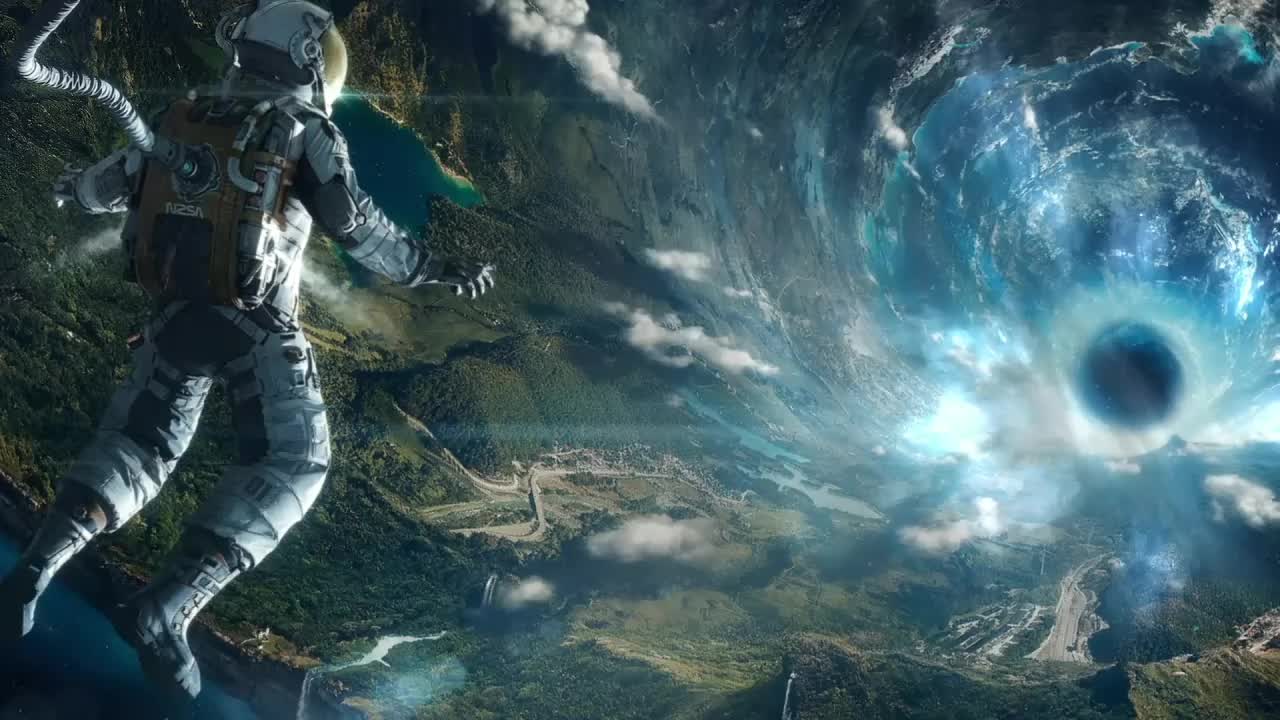 Astronaut Looking At A Black Hole HD Live Wallpaper For PC