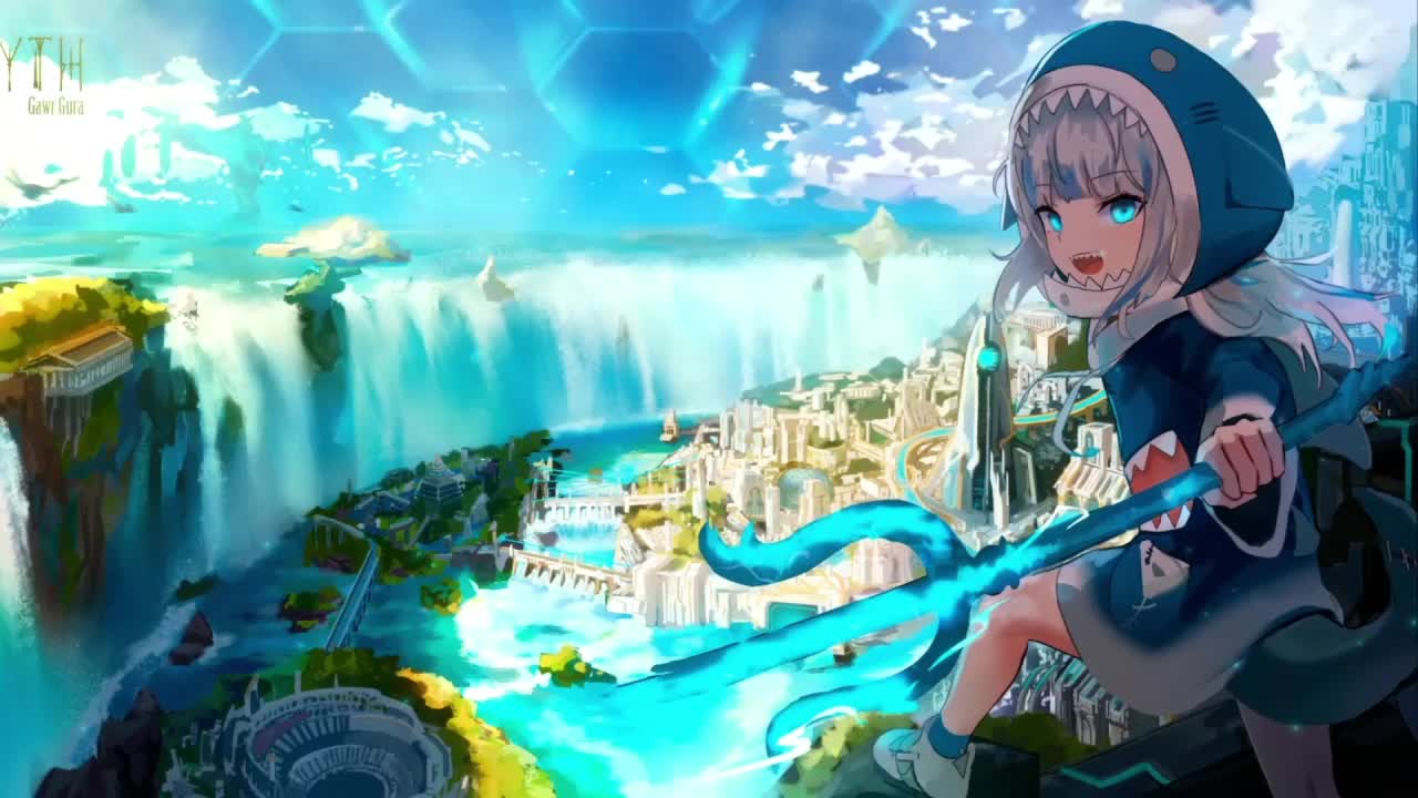 Gawr Gura Atlantis Virtual Youtuber HD Live Wallpaper For PC