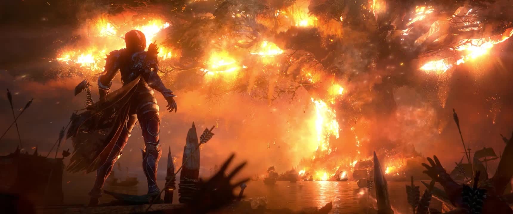 Sylvanas Burning Teldrassil World Of Warcraft Battle For Azeroth HD Live Wallpaper For PC