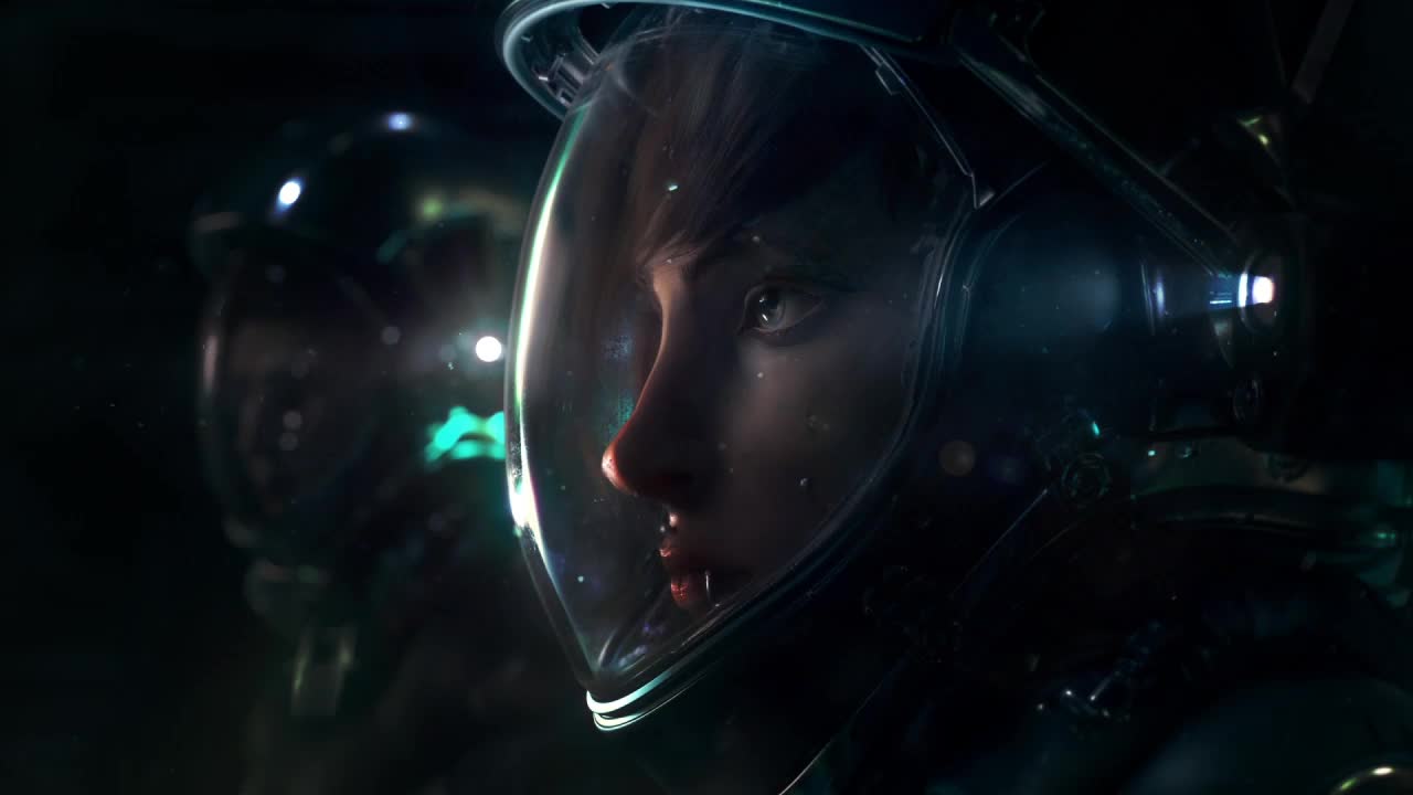 Astronaut Girl In Space HD Live Wallpaper For PC