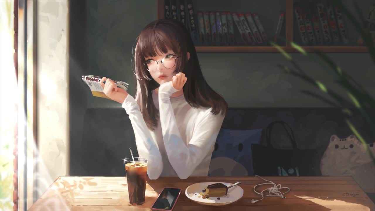 Anime Girl Chilling HD Live Wallpaper For PC