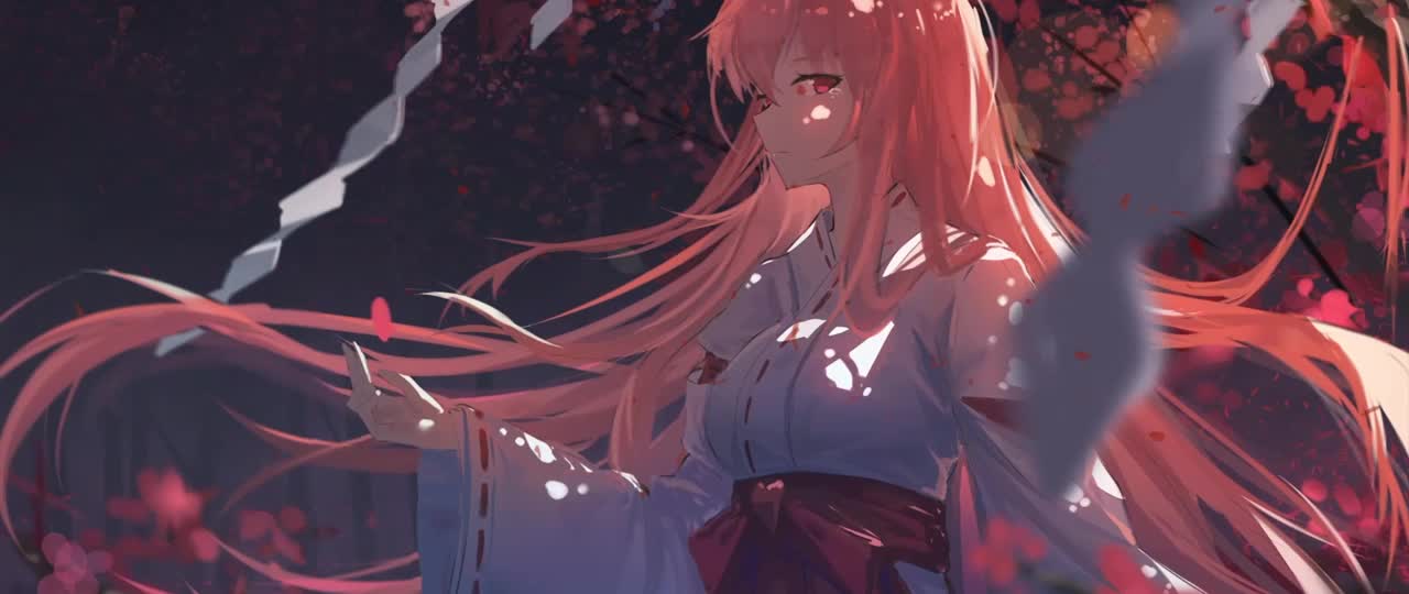 Miko Shrine Maiden HD Live Wallpaper For PC