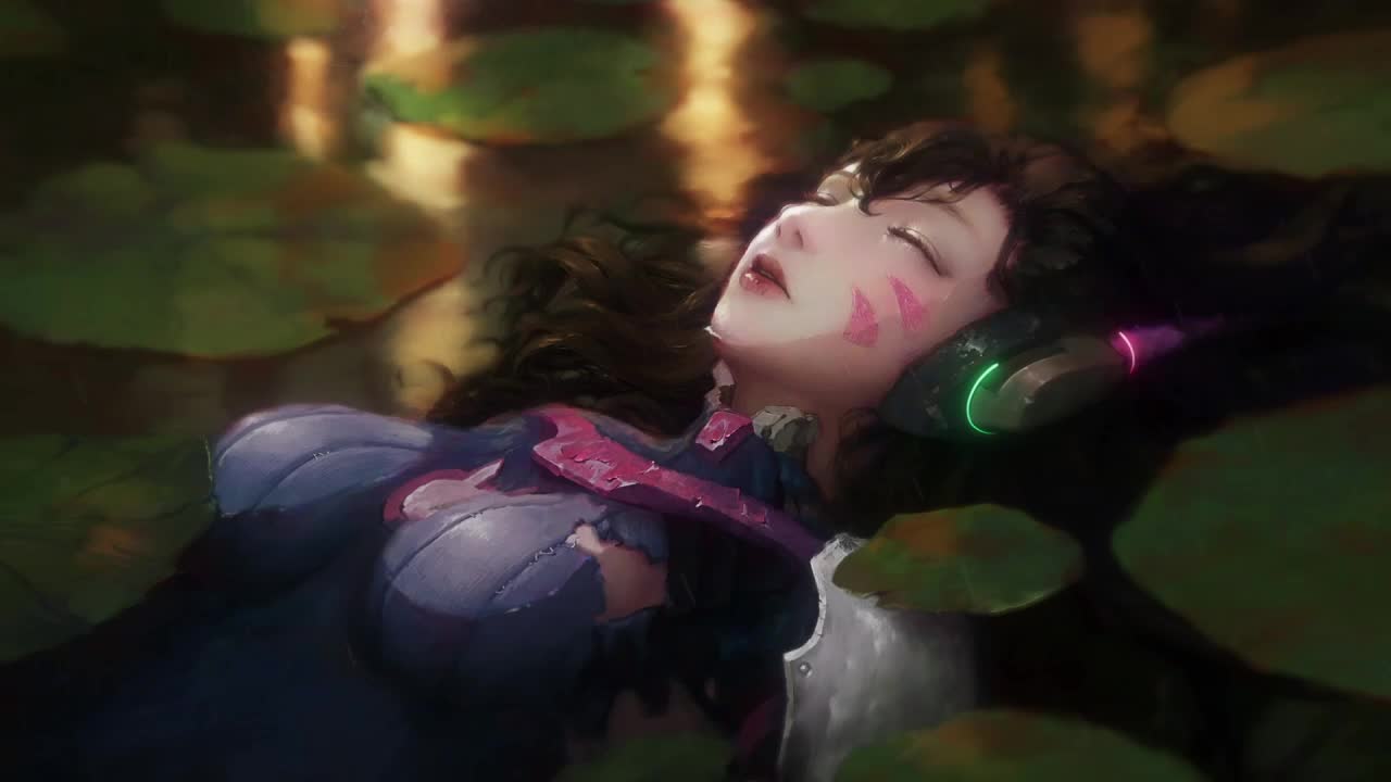 Dva Lying In Water Overwatch HD Live Wallpaper For PC
