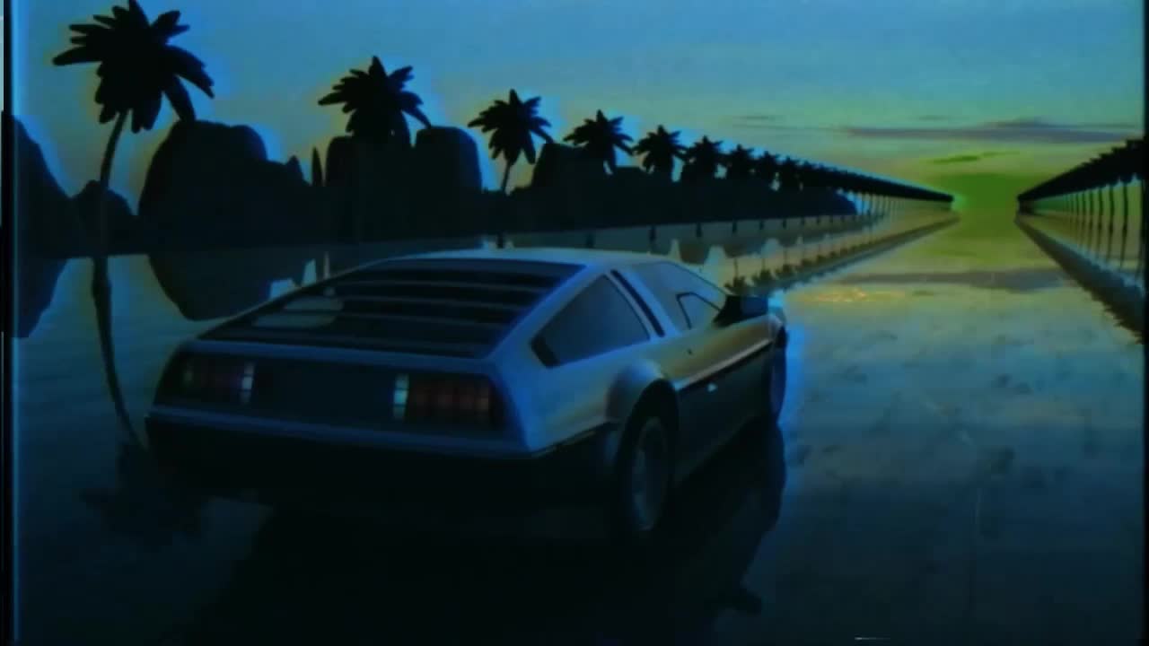 Retrowave Delorean Dmc 12 HD Live Wallpaper For PC