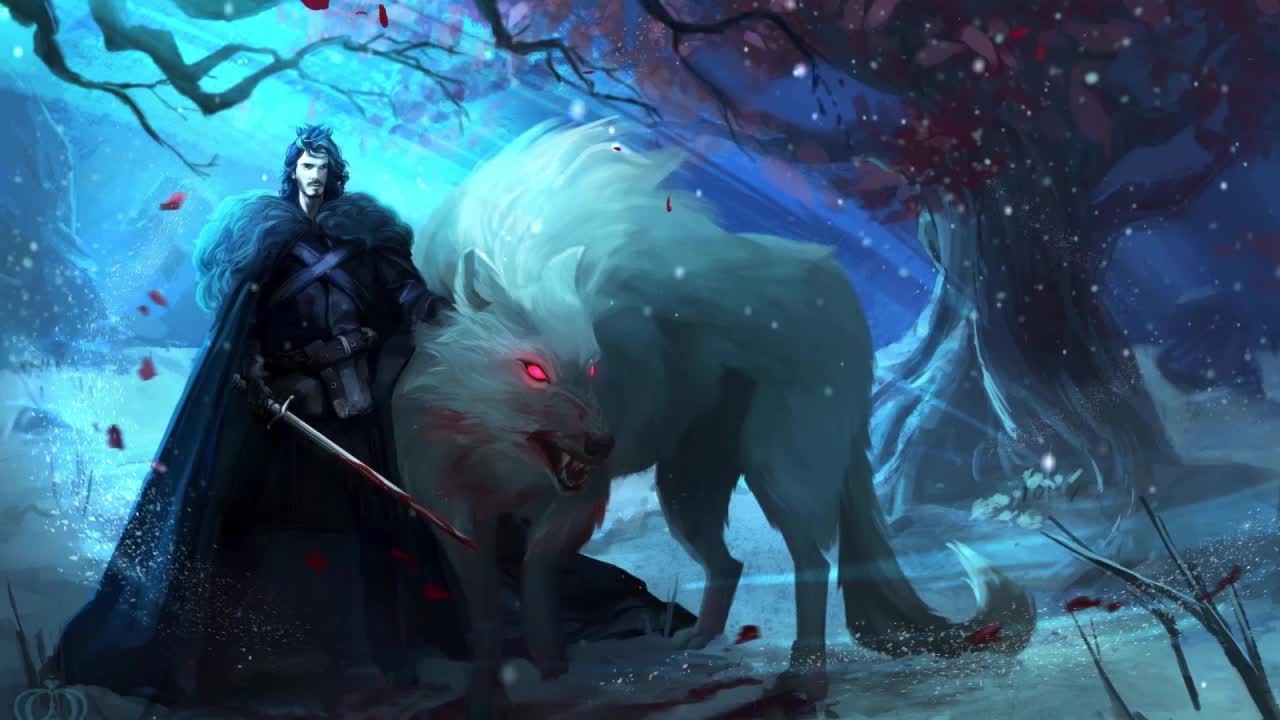 Jon Snow And Ghost Game Of Thrones HD Live Wallpaper For PC