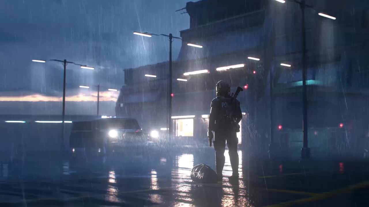 Police In The Rain HD Live Wallpaper For PC