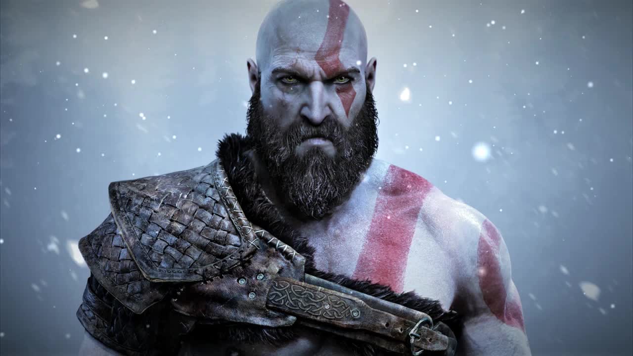 Kratos In The Snow God Of War HD Live Wallpaper For PC