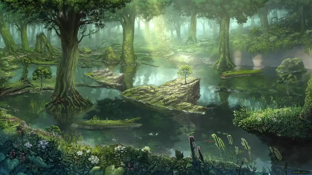 Mysterious Forest Stream HD Live Wallpaper For PC