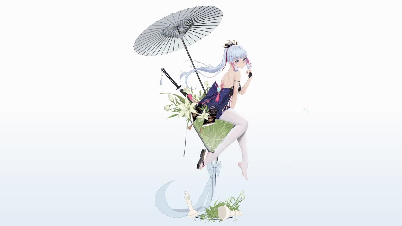 Ayaka Martini Glass Genshin Impact HD Live Wallpaper For PC