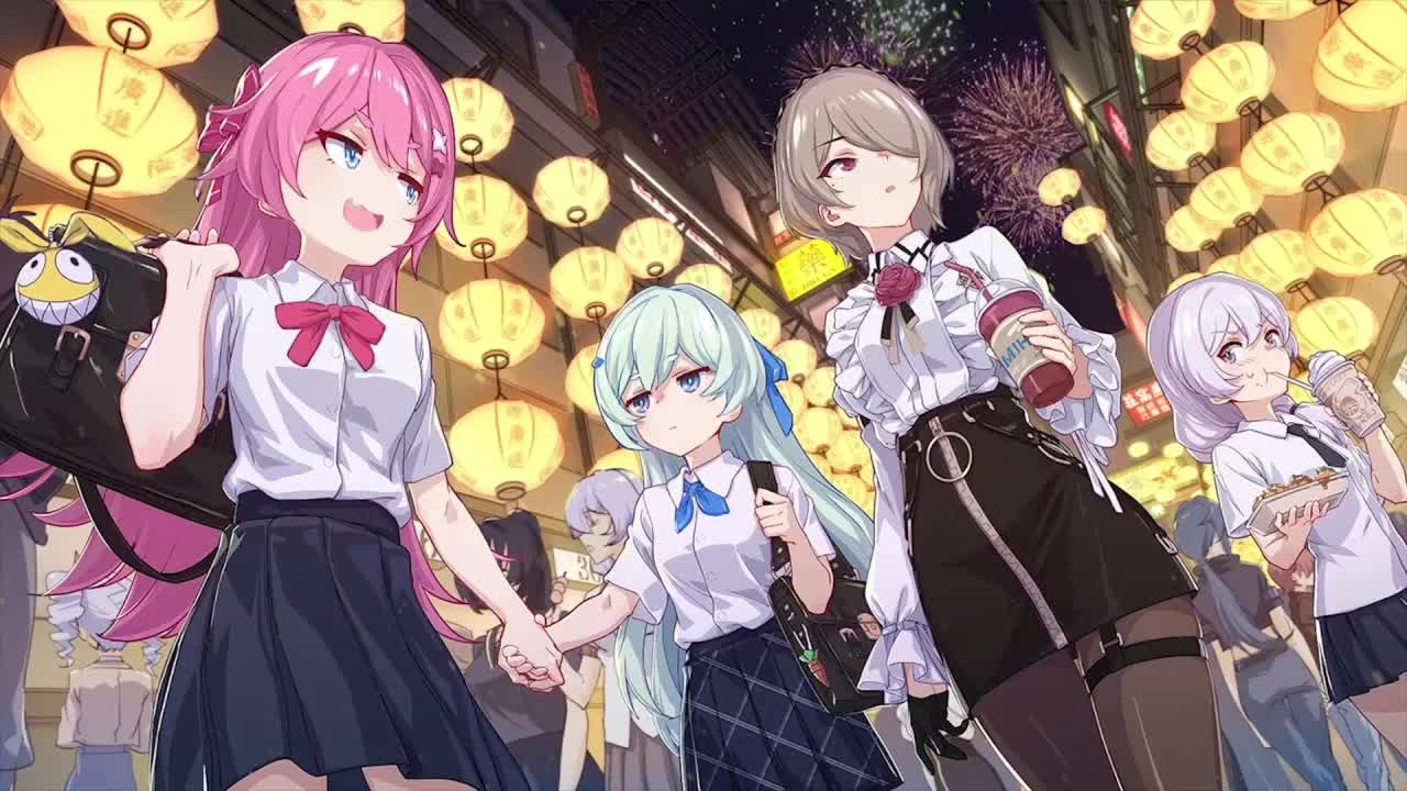 Festival Night Fireworks Honkai Impact 3rd HD Live Wallpaper For PC
