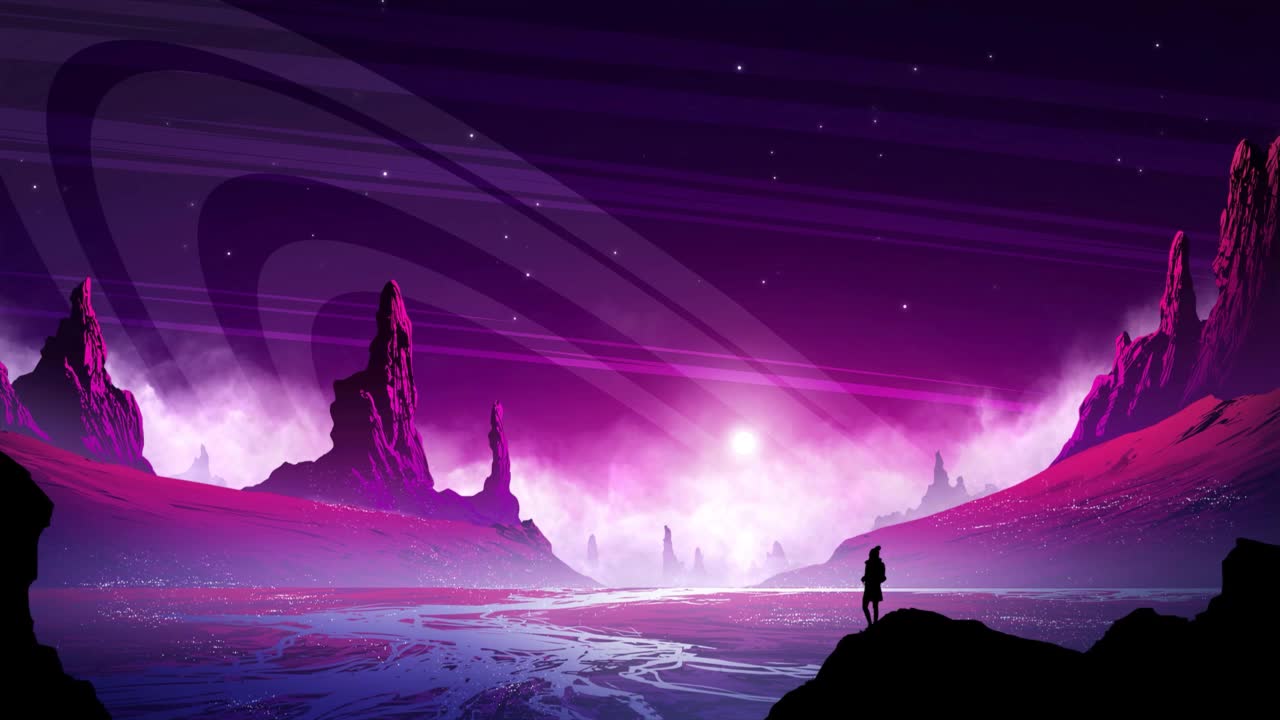 Violet Planet HD Live Wallpaper For PC