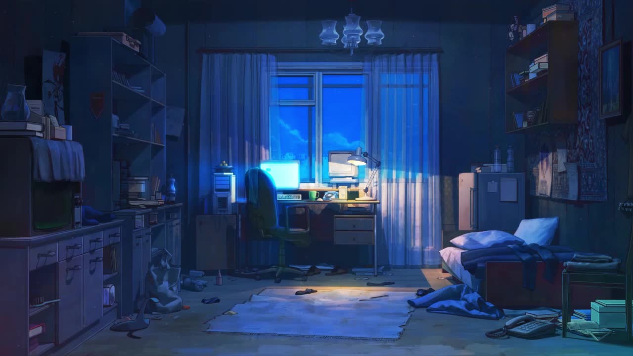 Messy Room By Night HD Live Wallpaper For PC