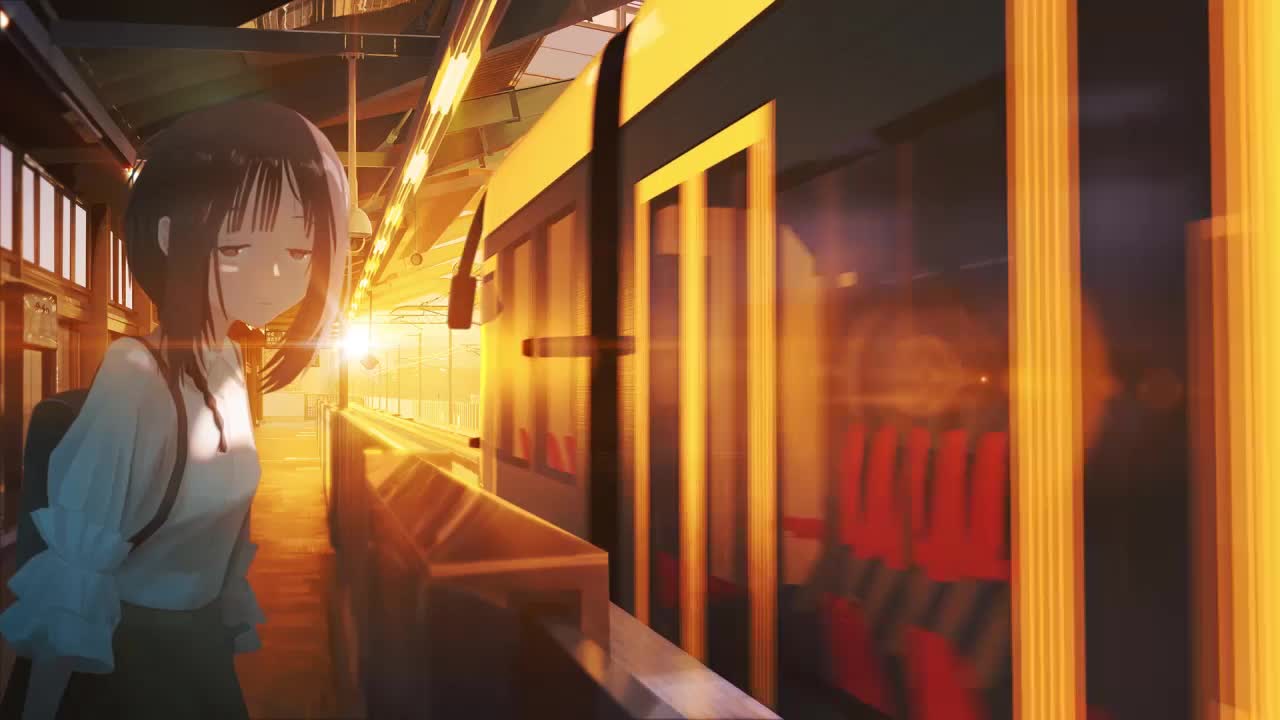 Anime Girl Waiting For Train HD Live Wallpaper For PC