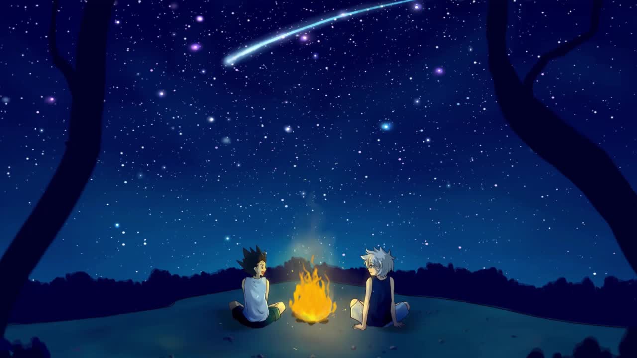 Gon And Killua Campfire Hunter X Hunter HD Live Wallpaper For PC