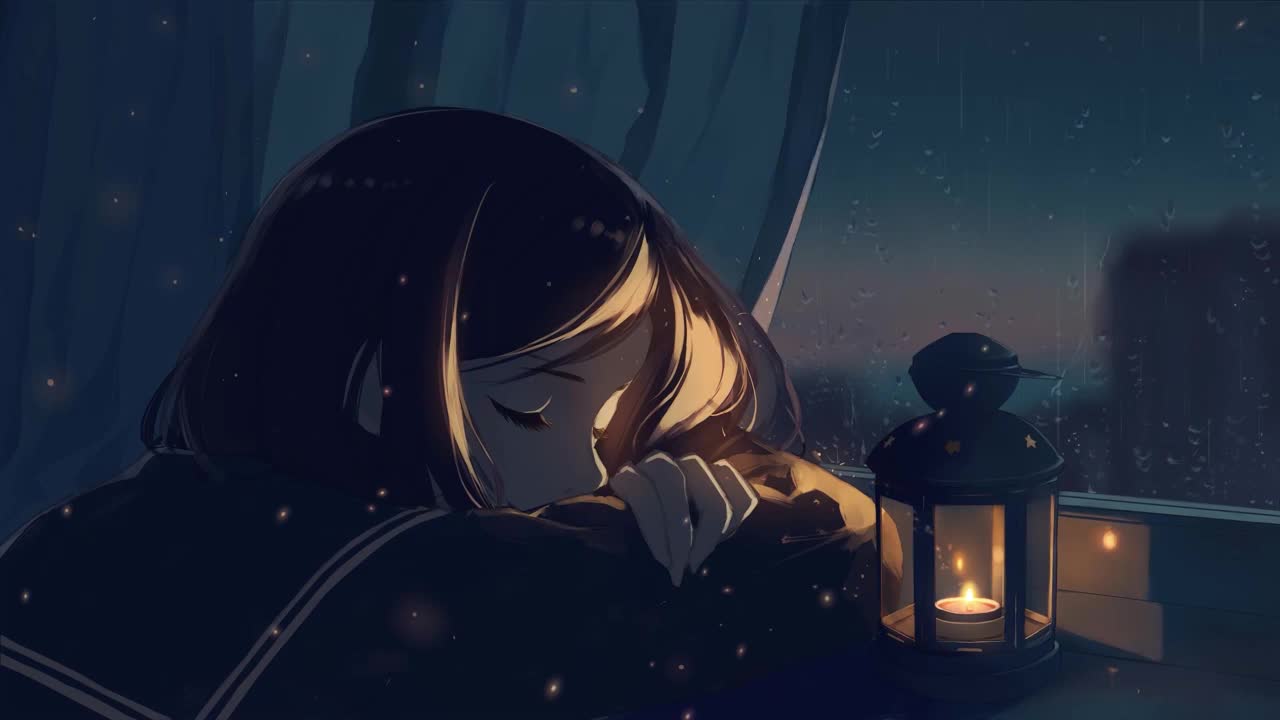 Anime Girl Falling Asleep Beside The Window HD Live Wallpaper For PC