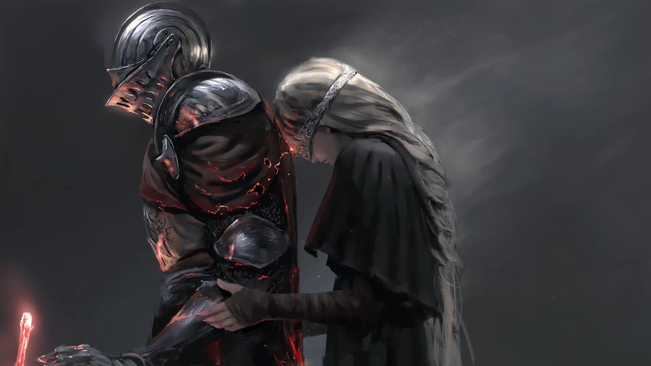 Fire Keeper And Knight Dark Souls 3 HD Live Wallpaper For PC