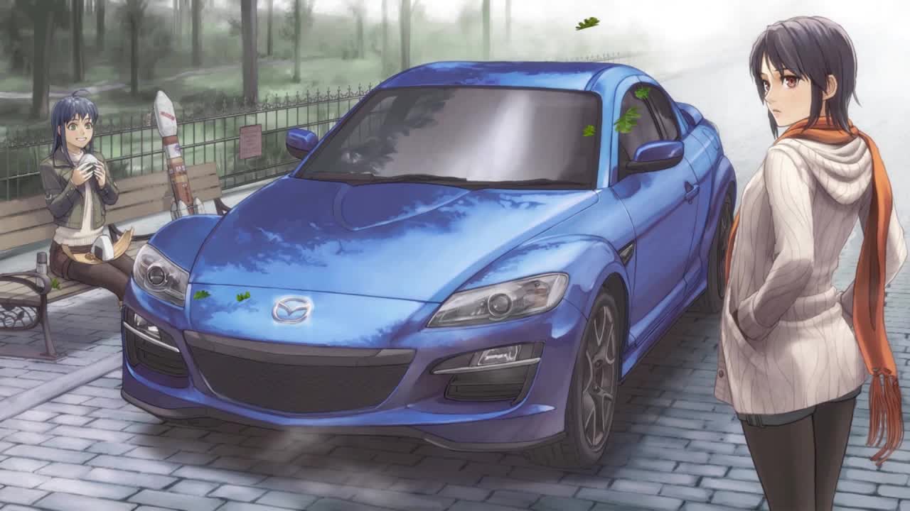 Anime Girl And Car HD Live Wallpaper For PC