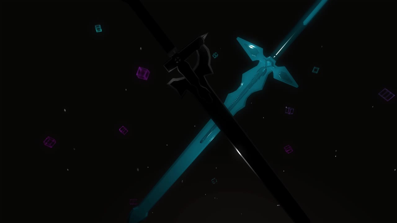 Elucidator And Dark Repulser Sword Art Online HD Live Wallpaper For PC