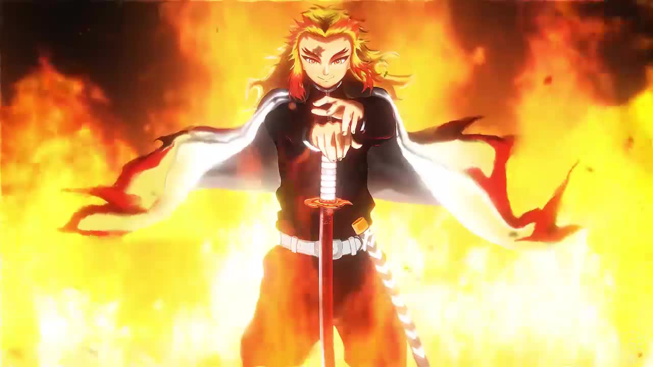 Kyoujurou Rengoku Standing In The Fire Kimetsu No Yaiba HD Live Wallpaper For PC