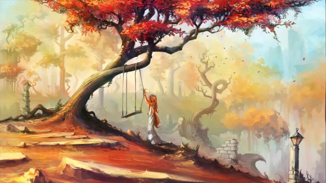 Her Secret Autumn Place HD Live Wallpaper For PC
