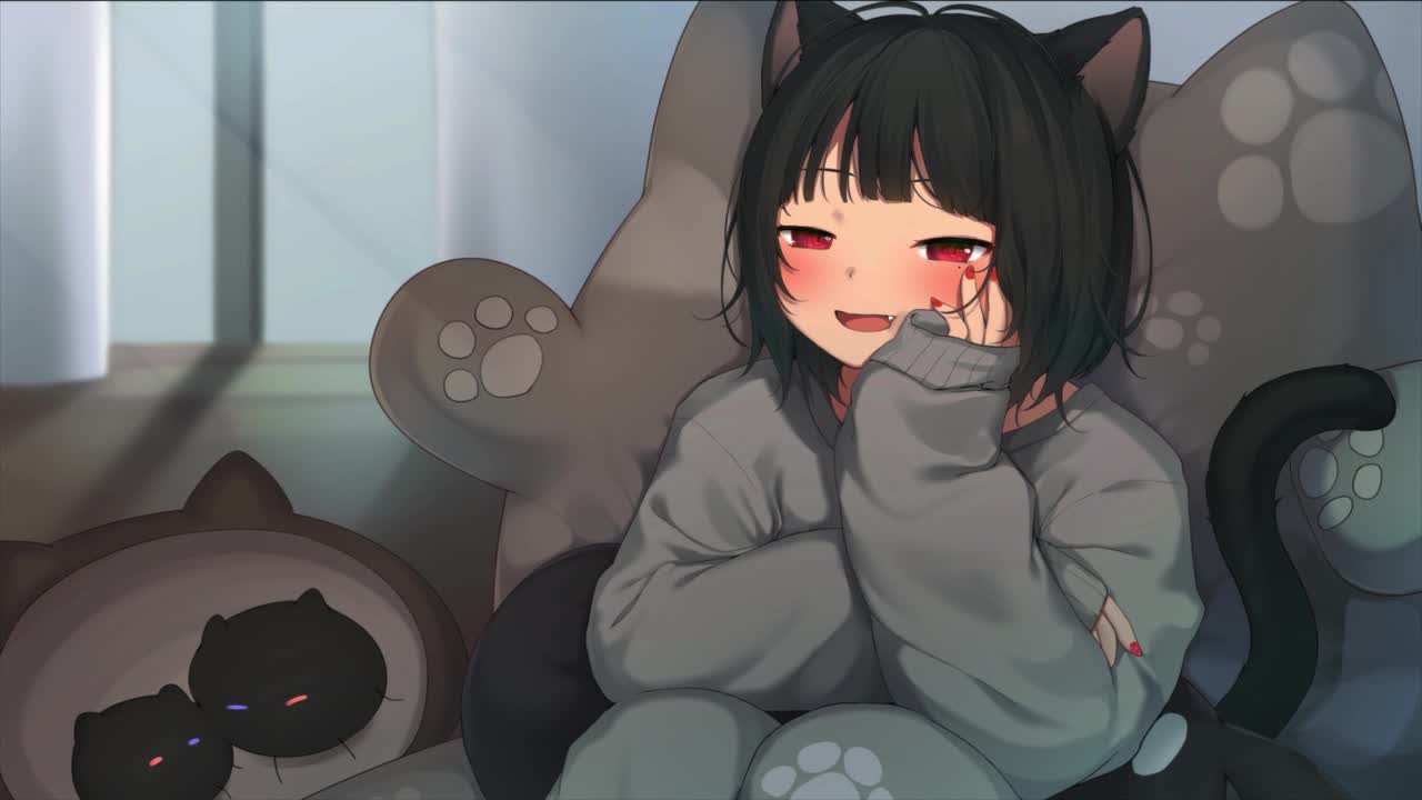 Cute Anime Cat Girl HD Live Wallpaper For PC