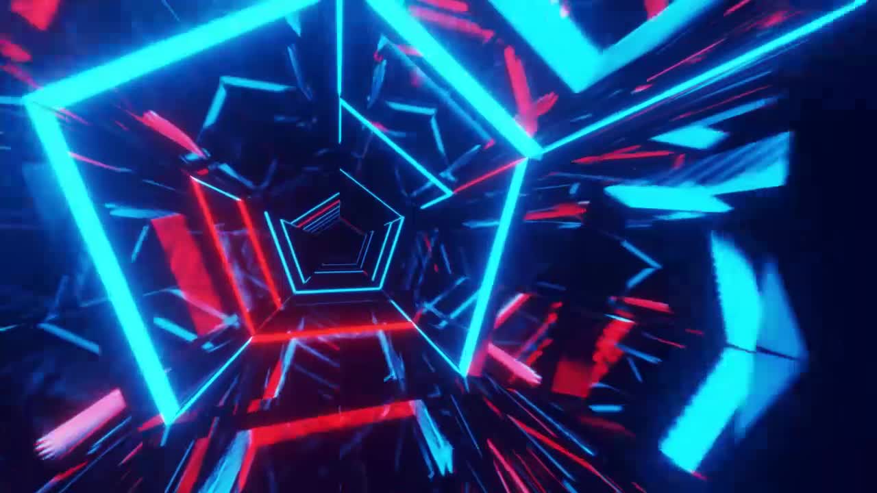 Neon Tunnel HD Live Wallpaper For PC