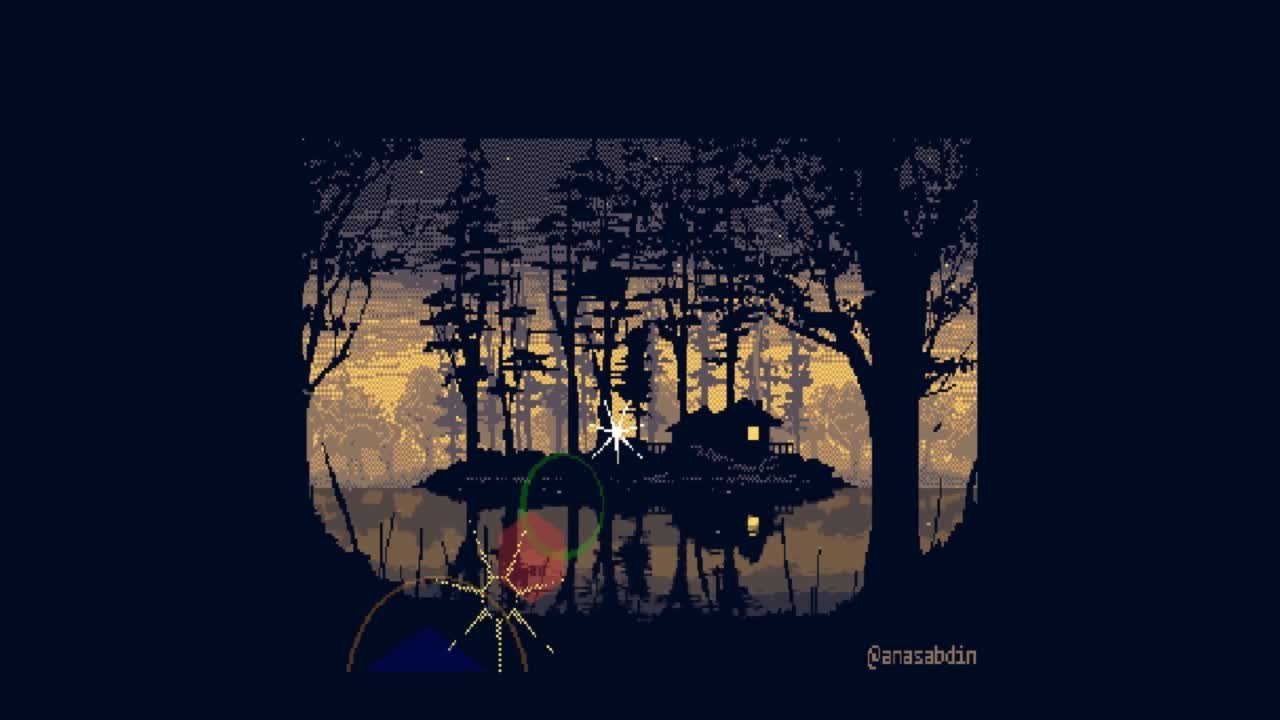 Lonely House On The River Pixel HD Live Wallpaper For PC