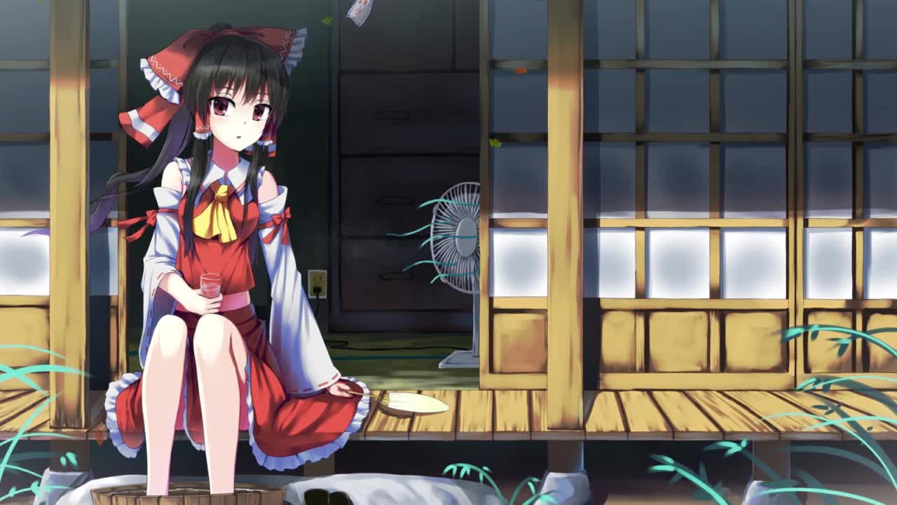 Hakurei Reimu Relaxing Touhou HD Live Wallpaper For PC