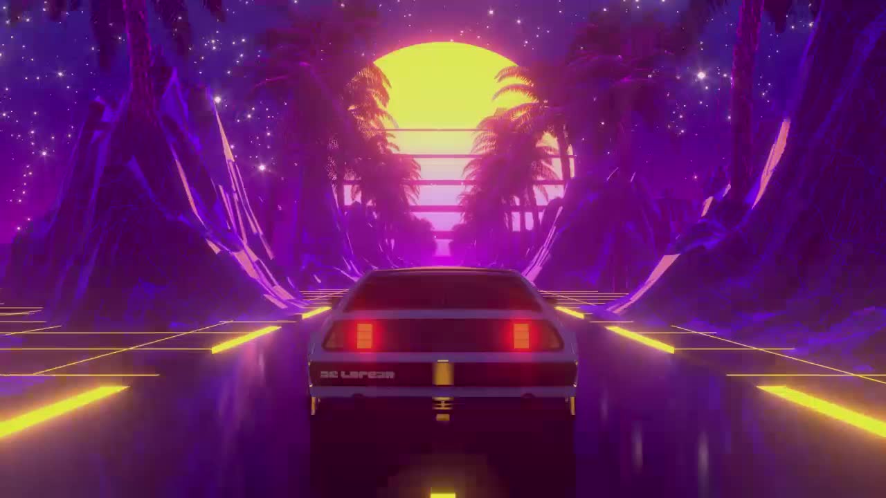 Retro Car Vaporwave HD Live Wallpaper For PC